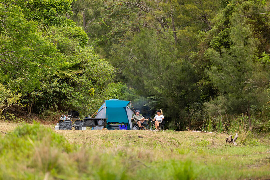 Winter swag camping Winter swag camping