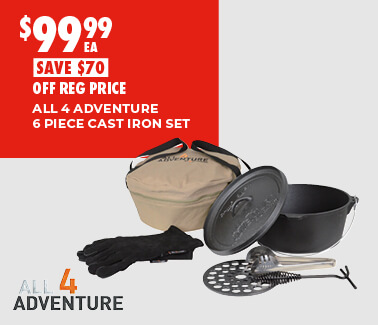 ALL 4 ADVENTURE 6 PIECE CAST IRON SET