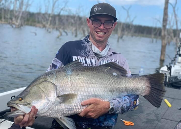 Tim with a huge Barra!