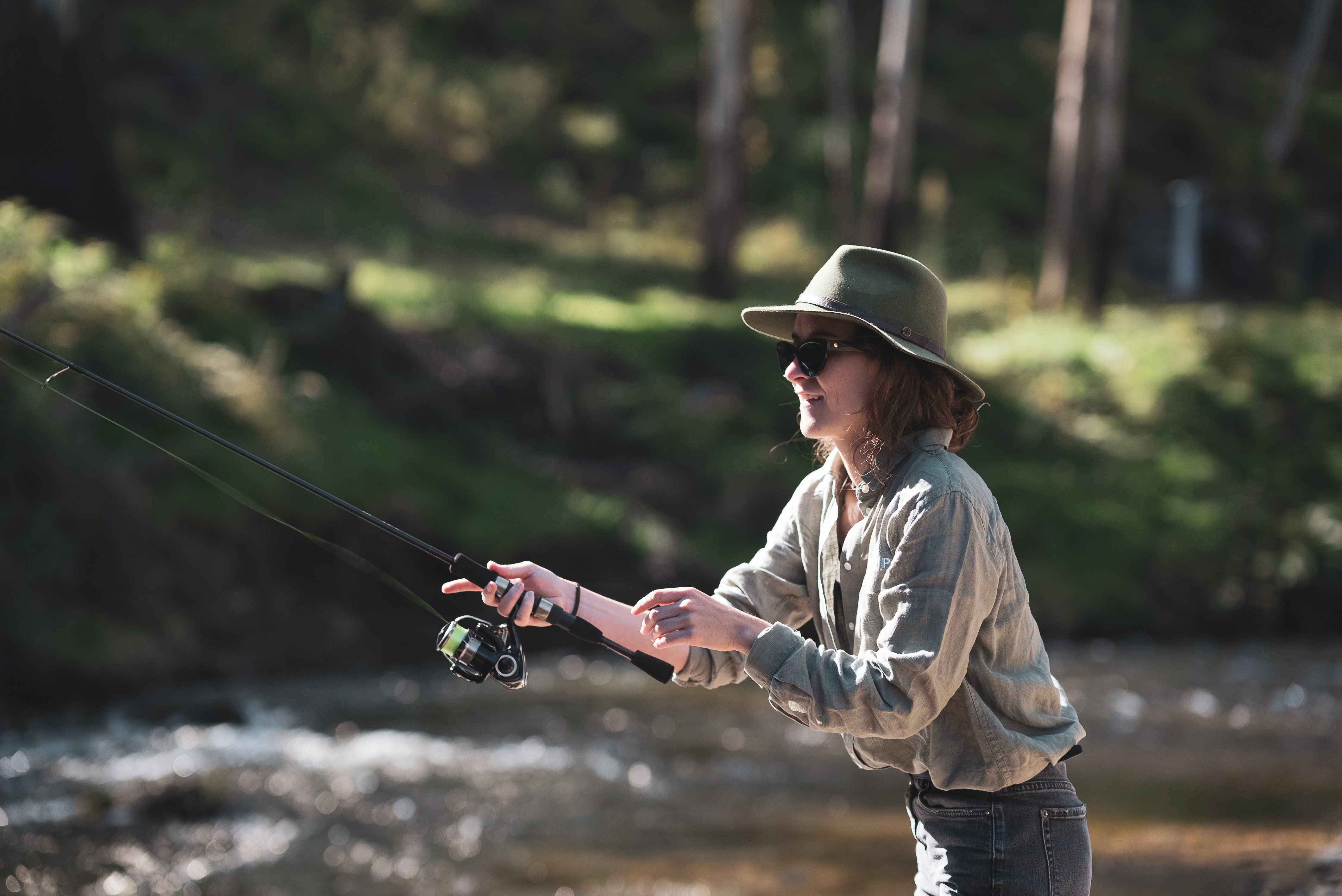 Trout fishing using the Daiwa Crest LT Spinning Combo