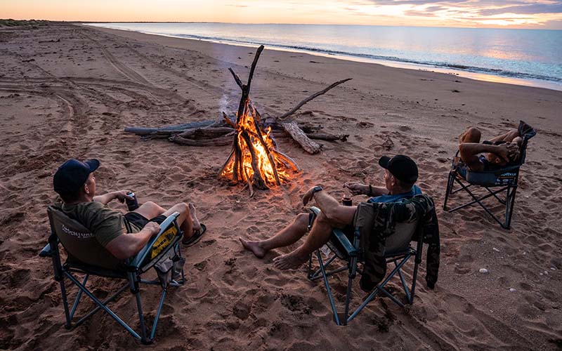 Beach campfire